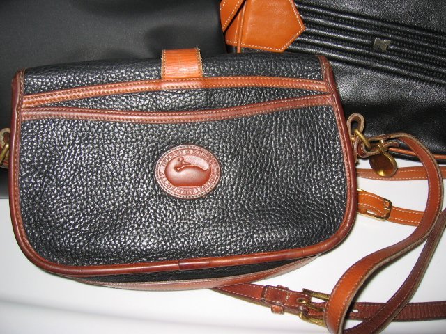 AUTHENTIC DOONEY & BOURKE dooney&bourke BLACK PURSE WOMEN'S BAG HANDBAG LEATHER GENUINE