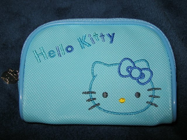 SOLD OUT - BLUE HELLO KITTY I-POD ipod DISNEY case travel CELL PHONE DIGITAL CAMERA BAG WALLET