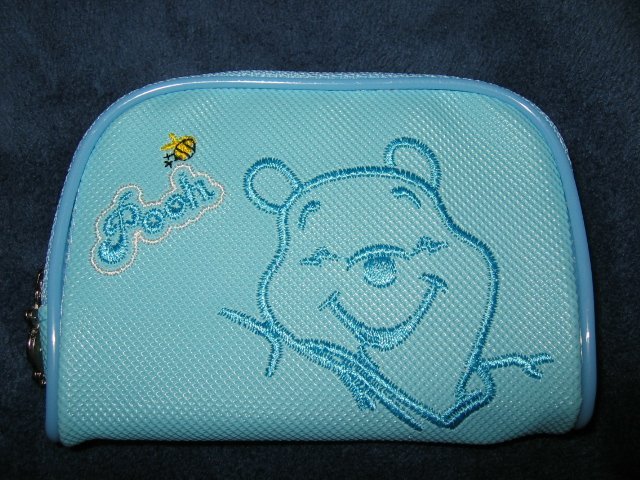BLUE WINNIE THE POOH I-POD ipod DISNEY case travel CELL PHONE DIGITAL CAMERA BAG WALLET