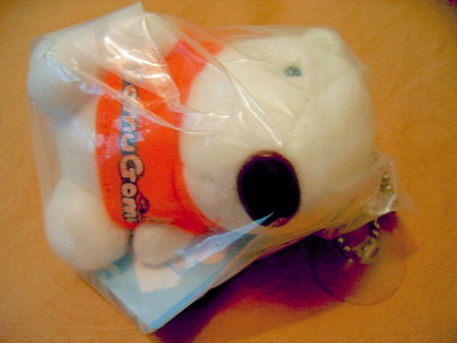 GOMU GOMU WHITE POLARBEAR TEDDY BEAR CUB STUFF ANIMAL TOY CAR ACCESSORY