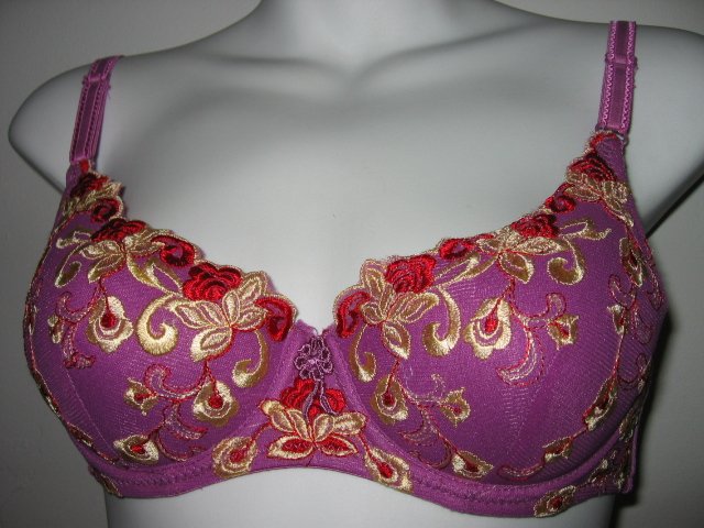 #3 PURPLE LAVENDER - 75 34B WOMEN'S CLOTHES SEXY LACY gold BRA LINGERIE PANTY SEX