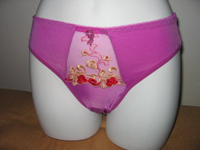 WOMEN'S CLOTHES SEXY PURPLE sheer lacy PANTY panties SEX UNDERWEAR sz S clubbing