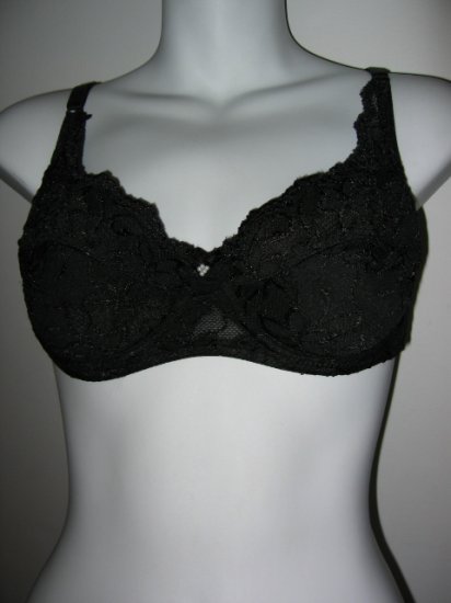 SOLD #7 - BLACK - 75 34B WOMEN'S CLOTHES SEXY LACY SHEER BRA LINGERIE PANTY SEX