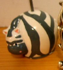 SOLD - ZEBRA PAPER HOLDER OFFICE TOOL SUPPLY clip ceramic decorative collectible animal figurine
