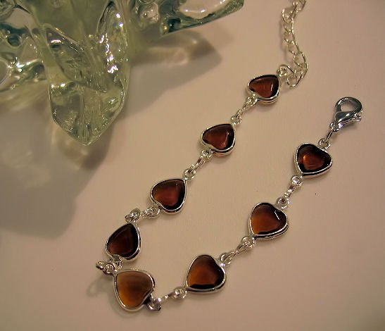 amber COLOR heart hearts JEWELRY CHARM BRACELET beads PARTY FAVOR watches WOMEN'S ACCESSORY