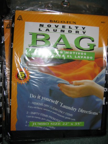 blue - LOT OF 2 LAUNDRY BAGS JUMBO SIZE 22" X 35" WOMEN'S MEN'S CLOTHES HOME GARDEN
