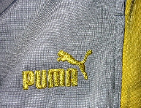 PUMA PANTS MEN'S BASKETBALL GRAY YELLOW clothing CLOTHES SPORTS ATHLETIC APPAREL SZ XL
