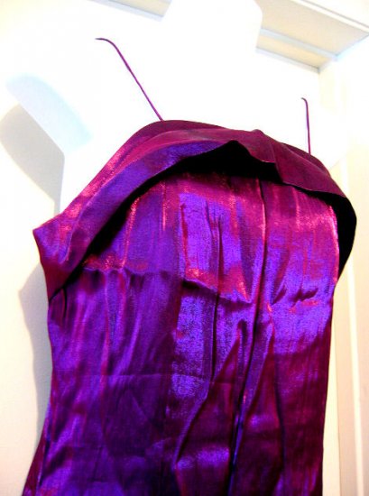 SZ XL FORMAL spaghetti strap EVENING GOWN DRESS WOMEN'S CLOTHES SPARKLY purple maroon