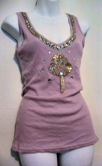 flapper 1920's stretch lilac purple tank top CLUBBING women's clothes beaded MINI SKIRT DRESS