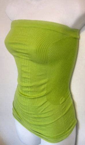 GREEN mesh net STRETCH TUBE TOP CLUBBING rock star yoga WOMEN'S CLOTHES SOFT fishnet undergarment