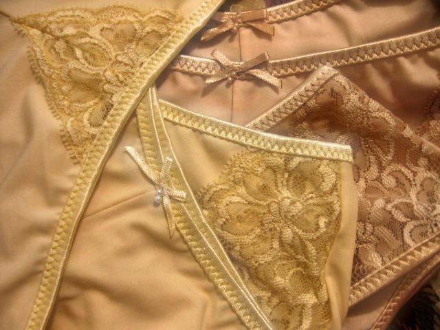 LOT OF 2 yellow lace satin underwear panty stretch women's clothes lingerie