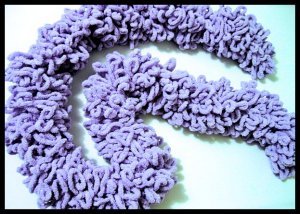 SOFT PURPLE SCARF WOMEN'S GIRL'S CLOTHES ACCESSORY CHENILE LIKE