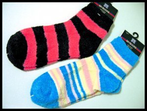 A* furry super soft SOCK SOCKS SET NEW women's GIRL'S ACCESSORIES CLOTHES LOT OF 2 PAIRS