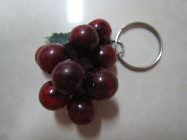 purple grape keychain cute collectible decor gift fruit ornament christmas