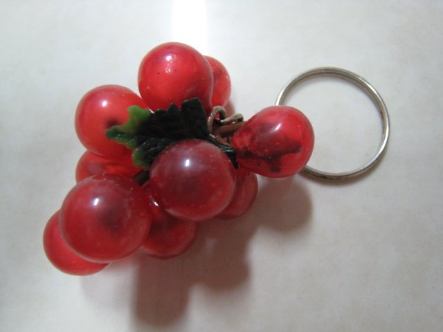 red grape keychain cute collectible decor gift fruit ornament christmas