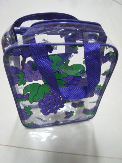 big purple grape funky clear transparent makeup bag pouch women's accessory beauty product