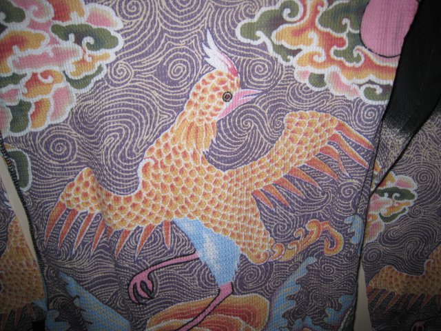 medium women's clothes black top shirt sweater PHOENIX BIRD TATTOO JAPANESE clothing thermal
