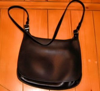AUTHENTIC lk new COACH BLACK HIPPIE MESSENGER BAG PURSE HANDBAG GENUINE LEATHER WOMEN'S ACCESSORY