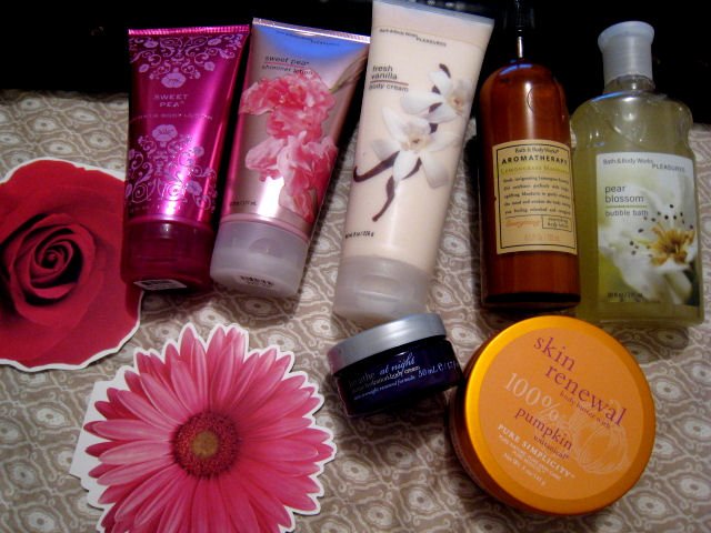 7 BATH & BODY WORKS SET lotion cream bath pure aromatherapy shimmer beauty products health lot