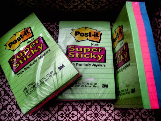 POST-IT NOTES SUPER STICKY NOTEPAD HOME OFFICE PAPER WRITING MEMO COLORFUL