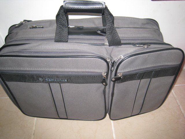 SAMSONITE SILHOUETTE LUGGAGE LAPTOP TRAVEL SUITCASE CASE BAG COMPUTER MEN'S ACCESSORY GRAY