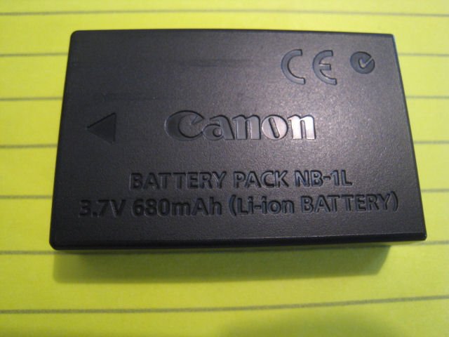 CANON ORIGINAL Li-ion BATTERY OEM NB-1L DIGITAL CAMERA PHOTO POWERSHOT IXUS ELPH S400 S300 S500