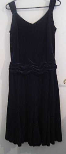 WOMEN'S BLACK VELVET DRESS CLASSIC BEAUTY CLOTHES CLOTHING