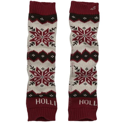 HOLLISTER pair LEG WARMER warmers SNUGGLY snowflake women's clothes accessory lk socks SEXY