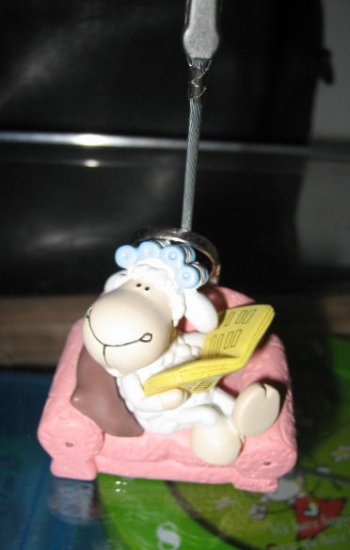 handmade CRAFT ART LAMB SOFA PAPER DECORATIVE COLLECTIBLE HOME OFFICE HOLDER CLIPPER STAND sheep