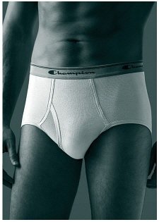 lot 3 WHITE Champion Men's Cotton Brief L Large FITS 36 37 38 CLOTHING CLOTHES UNDERWEAR COMFORT