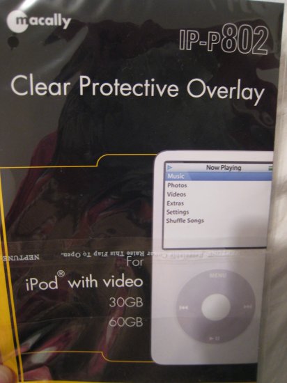 CLEAR PROTECTIVE OVERLAY COVER IPOD VIDEO 30G 60G ELECTRONICS ACCESSORY MP3