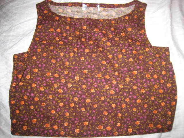 women's wool tank top t-shirt flower orange brown cardigan clothing clothes boatneck