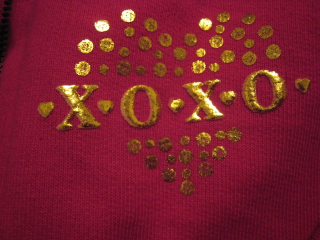 XOXO S GIRL'S 6 ZIP PULLOVER HOODED SWEATER SWEATSHIRT CLOTHES CLOTHING PINK GOLD retail $34