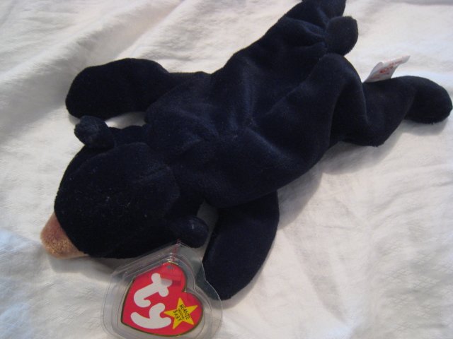 #4 black bear BEANIE BABY DOLL STUFF ANIMAL TOY KIDS CHILDREN HOME GIFT BIRTHDAY