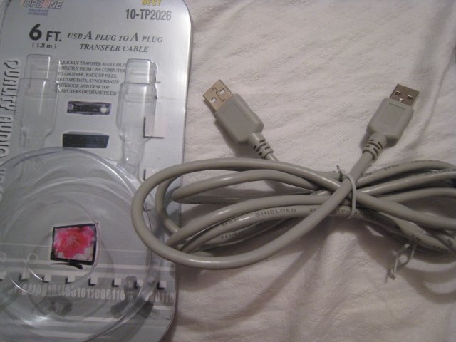 6 FT USB A TO A TRANSFER CABLE COMPUTER CONSUMER ELECTRONICS QUALITY AUDIO VIDEO ACCESSORIES