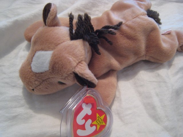 #5 HORSE MULE BROWN BEANIE BABY DOLL STUFF ANIMAL TOY KIDS CHILDREN HOME GIFT BIRTHDAY