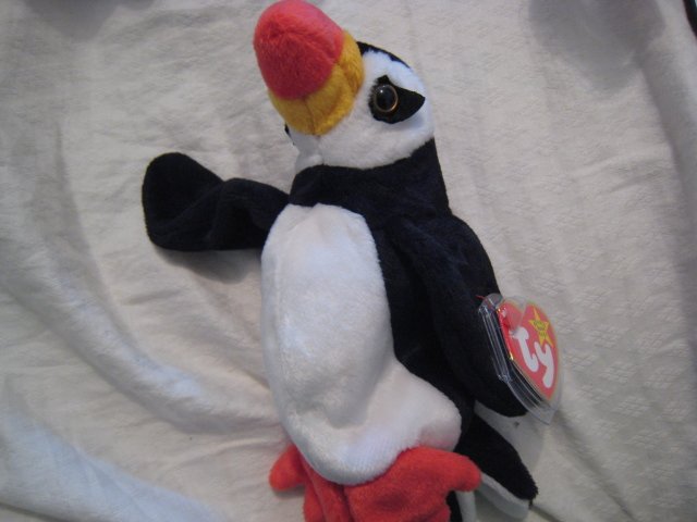#10 penguin bird BEANIE BABY DOLL STUFF ANIMAL TOY KIDS CHILDREN HOME GIFT BIRTHDAY