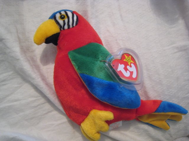 #11 colorful parrot bird BEANIE BABY DOLL STUFF ANIMAL TOY KIDS CHILDREN HOME GIFT BIRTHDAY