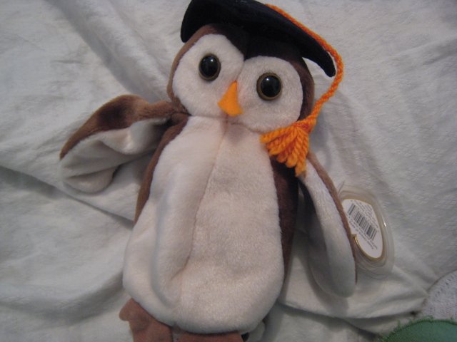 #16 owl bird graduation BEANIE BABY DOLL STUFF ANIMAL TOY KIDS CHILDREN HOME GIFT BIRTHDAY