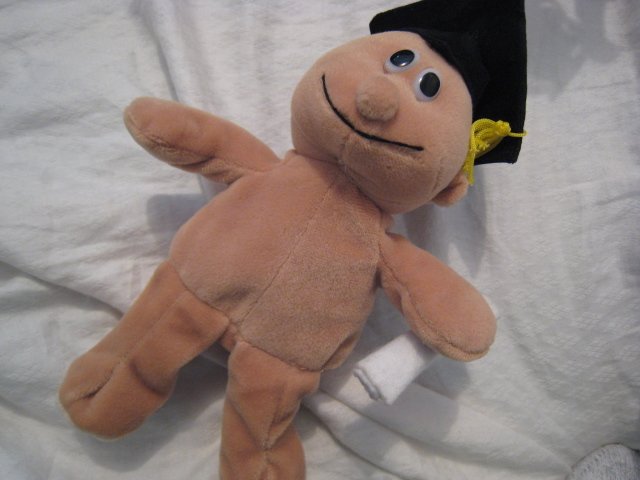 #19 vintage graduation boy BEANIE BABY DOLL STUFF ANIMAL TOY KIDS CHILDREN HOME GIFT BIRTHDAY
