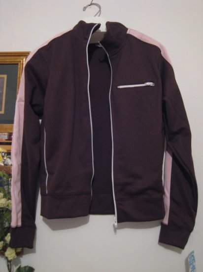 brown pink SKATER CHICK STYLE WOMEN'S CLOTHES JACKET SMALL SPORTS S TOP