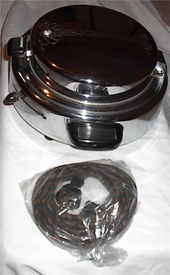 Vintage 1950s KENMORE SEARS Chrome Waffle Iron Baker KITCHEN HOME ACCESSORY APPLIANCE ELECTRONIC