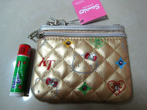 HELLO KITTY GOLD COIN PURSE RHINESTONE BLING WOMEN'S ACCESSORY