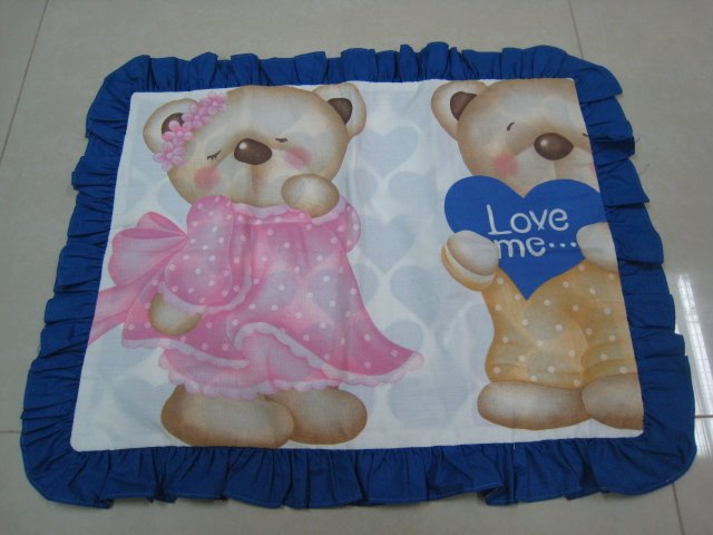 I LOVE YOU BEAR BEARS KIDS BABY LINEN PILLOW PILLOWCASE SHEET BED BEDROOM COTTON SOFT TRIMMING