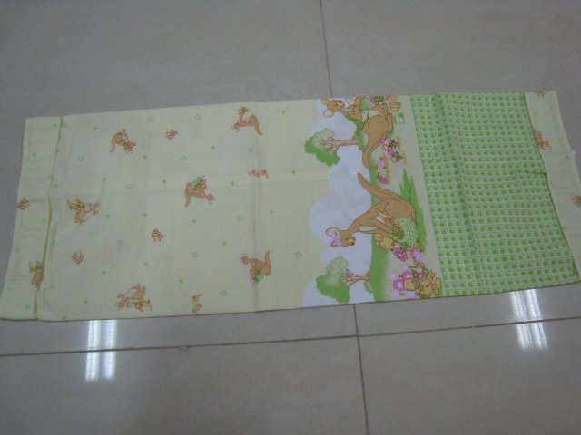 KANGAROO KIDS BABY LINEN BOLSTER PILLOW PILLOWCASE SHEET BED BEDROOM COTTON SOFT TRIMMING