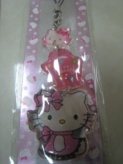 HELLO KITTY HAND charm CELL PHONE DIGITAL CAMERA IPOD I-POD STRAP accessory PURSE ZIPPER KEYCHAIN