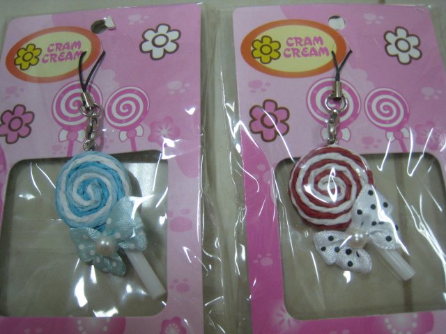 LOLLIPOP PEARL BOW strap charm CELL PHONE DIGITAL CAMERA IPOD I-POD accessory PURSE