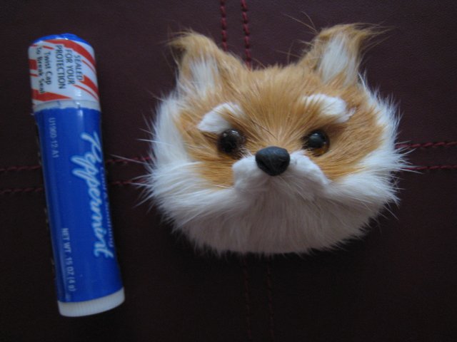 FOX MAGNET FURRY ANIMAL FIGURINE COLLECTIBLE EYES