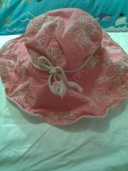 SALMON PINK FLOWER WOMEN'S ACCESSORY BEACH SUMMER GARDEN HAT