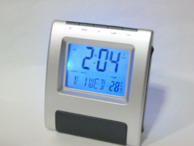 Transparent Screen Digital Alarm Clock 7 song tunes electronic gift birthday